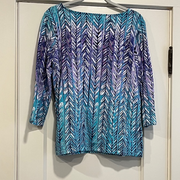 Appleseed's Top with 3/4 length sleeves NWOT - Picture 2 of 5